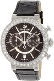 Swarovski Citra Sphere Chronograph Black Dial Black Leather Strap Watch for Women - 5027131 Buy Now By Swarovski
