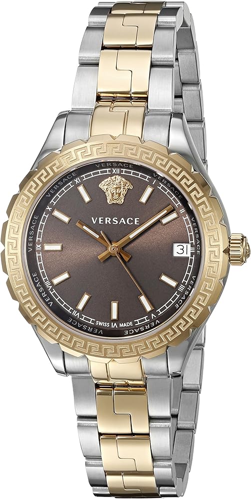 Versace Hellenyium Brown Dial Two Tone Steel Strap Watch for Women - V12040015 Buy Now By Versace