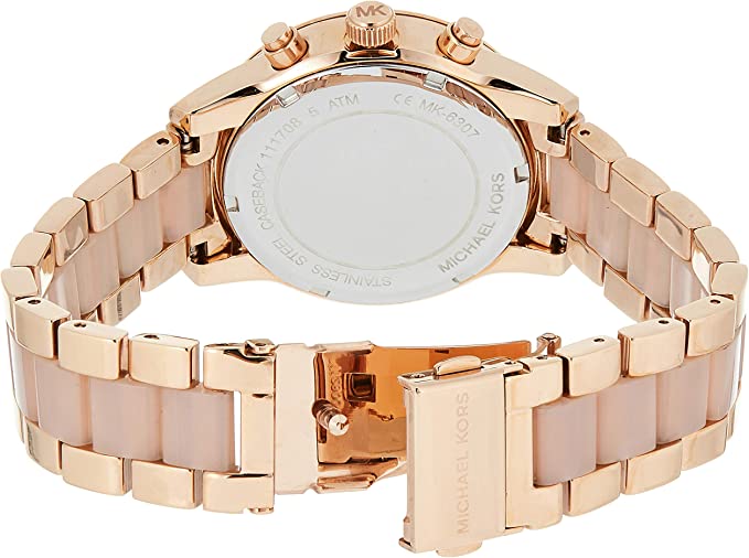 Michael Kors Ritz Chronograph Rose Gold Dial Two Tone Steel Strap Watch for Women - MK6307 Buy Now By Michael Kors