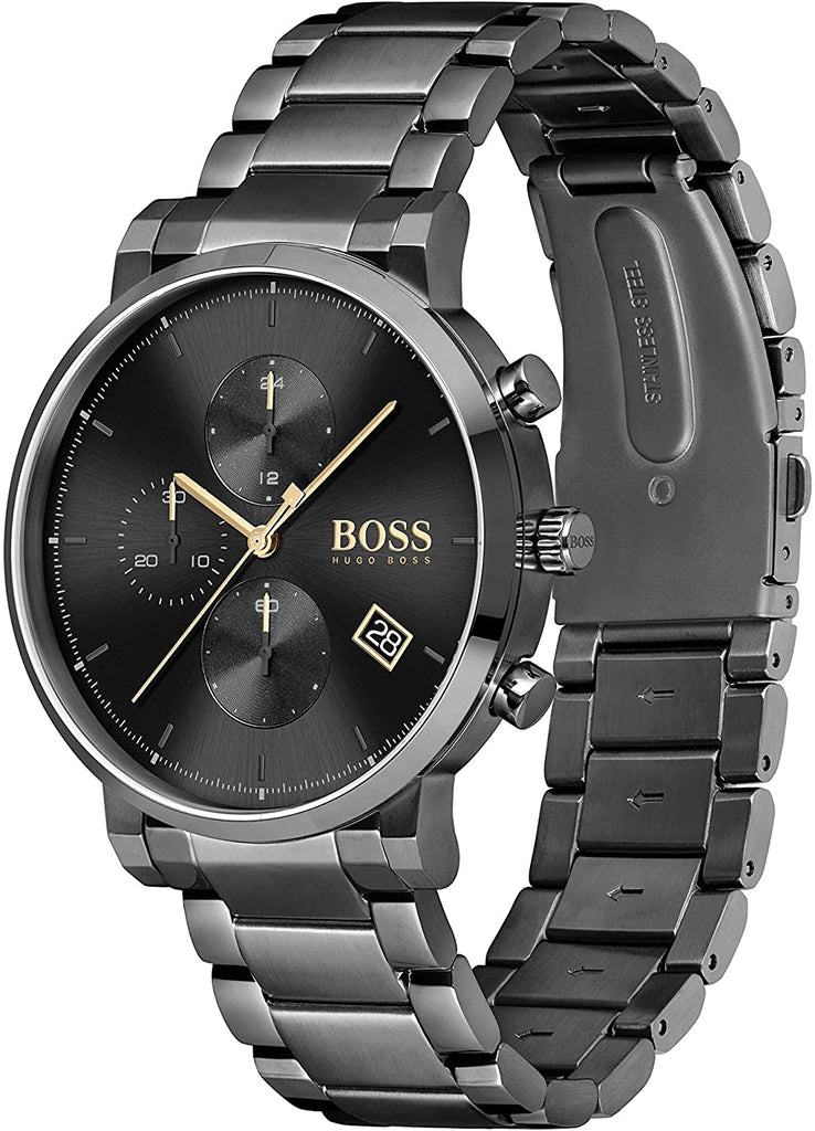 Hugo Boss Integrity Black Dial Black Steel Strap Watch for Men - 1513780 Buy Now By Hugo Boss