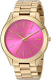 Michael Kors Slim Runway Pink Dial Rose Gold Steel Strap Watch for Women - MK3264 Buy Now By Michael Kors