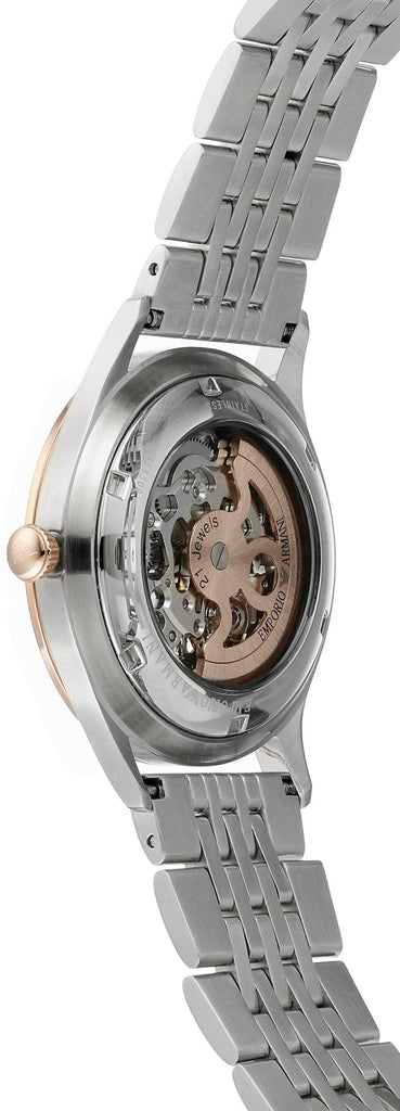 Emporio Armani Meccanico White Dial Two Tone Steel Strap Watch For Men - AR1921 Buy Now By Emporio Armani