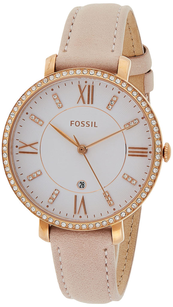 Fossil Jacqueline White Dial Pink Leather Strap Watch for Women - ES4303 Buy Now By Fossil