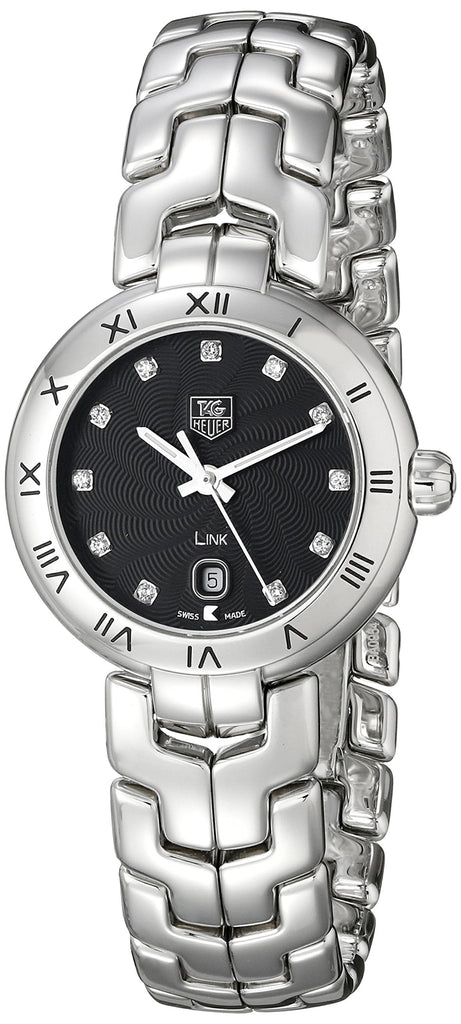 Tag Heuer Link Quartz Diamonds Black Dial Silver Steel Strap Watch for Women - WAT1410.BA0954 Buy Now By Tag Heuer