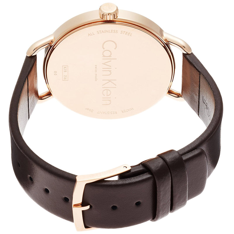 Calvin Klein Even Silver Dial Brown Leather Strap Watch for Men - K7B216G6 Buy Now By Calvin Klein