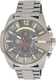 Diesel Mega Chief Chronograph Grey Dial Grey Steel Strap Watch For Men - DZ4421 Buy Now By Diesel