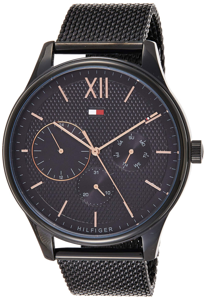 Tommy Hilfiger Damon Quartz Black Dial Black Mesh Bracelet Watch for Men - 1791420 Buy Now By Tommy Hilfiger