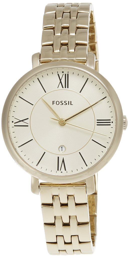 Fossil Jacqueline White Dial Gold Steel Strap Watch for Women - ES3434 Buy Now By Fossil