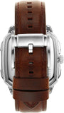 Fossil Inscription Automatic Skeleton Blue Dial Brown Leather Strap Watch for Men - BQ2571 Buy Now By Fossil