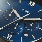 Fossil Neutra Chronograph Blue Dial Silver Steel Strap Watch for Men - FS5792 Buy Now By Fossil