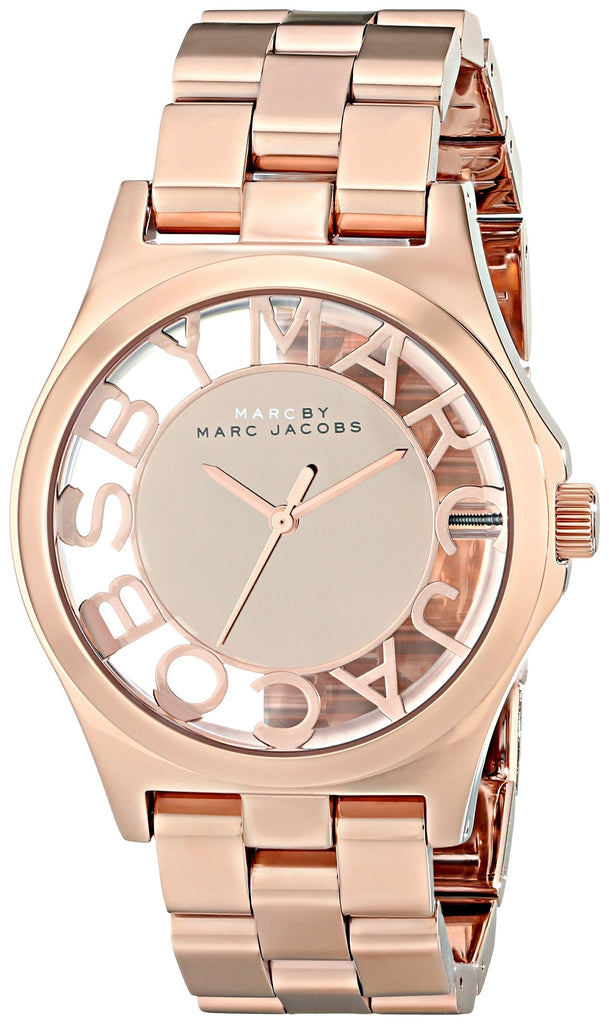 Marc Jacobs Henry Rose Gold Dial Rose Gold Steel Strap Watch for Women - MBM3207 Buy Now By Marc Jacobs