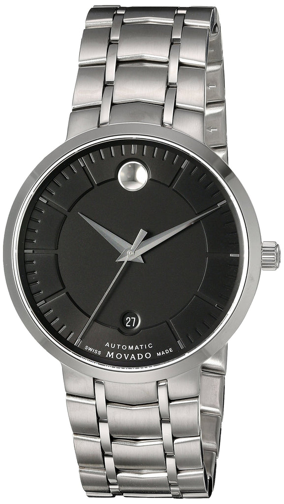 Movado 1881 Automatic Black Dial Silver Steel Strap Watch for Men - 606914 Buy Now By Movado
