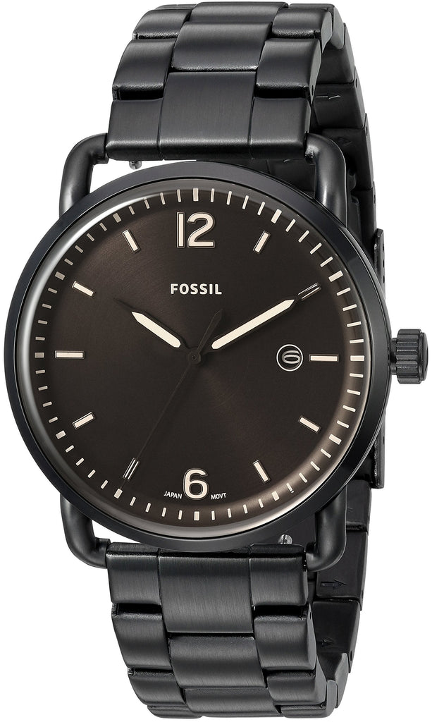 Fossil The Commuter Brown Dial Black Steel Strap Watch for Men - FS5277 Buy Now By Fossil