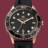 Michael Kors Runway Quartz Black Dial Black Silicone Strap Watch For Women - MK6852 Buy Now By Michael Kors