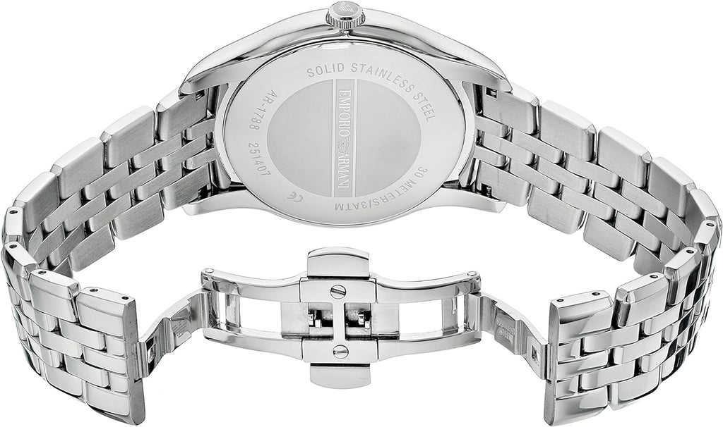 Emporio Armani Classic Quartz Silver Dial Silver Steel Strap Watch For Men - AR1788 Buy Now By Emporio Armani