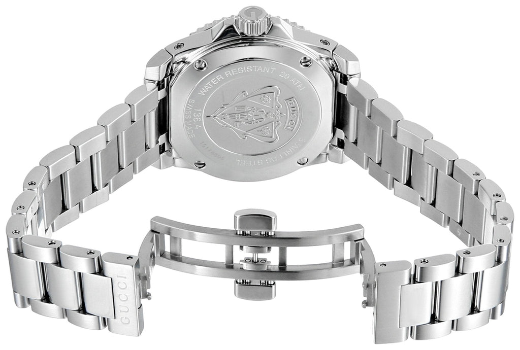 Gucci Dive Quartz White Dial Stainless Steel Unisex Watch - YA136402 Buy Now By Gucci