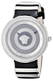 Versace V Metal Icon Silver Dial Black & Silver Strap Watch for Women - VLC010014 Buy Now By Versace
