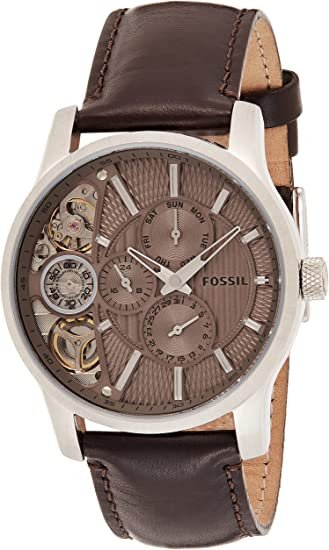Fossil Twist Chronograph Multifunction Taupe Dial Brown Leather Strap Watch for Men - ME1098 Buy Now By Fossil