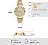 Michael Kors Parker Analog Crystals Gold Dial Gold Steel Strap Watch For Women - MK7283 Buy Now By Michael Kors