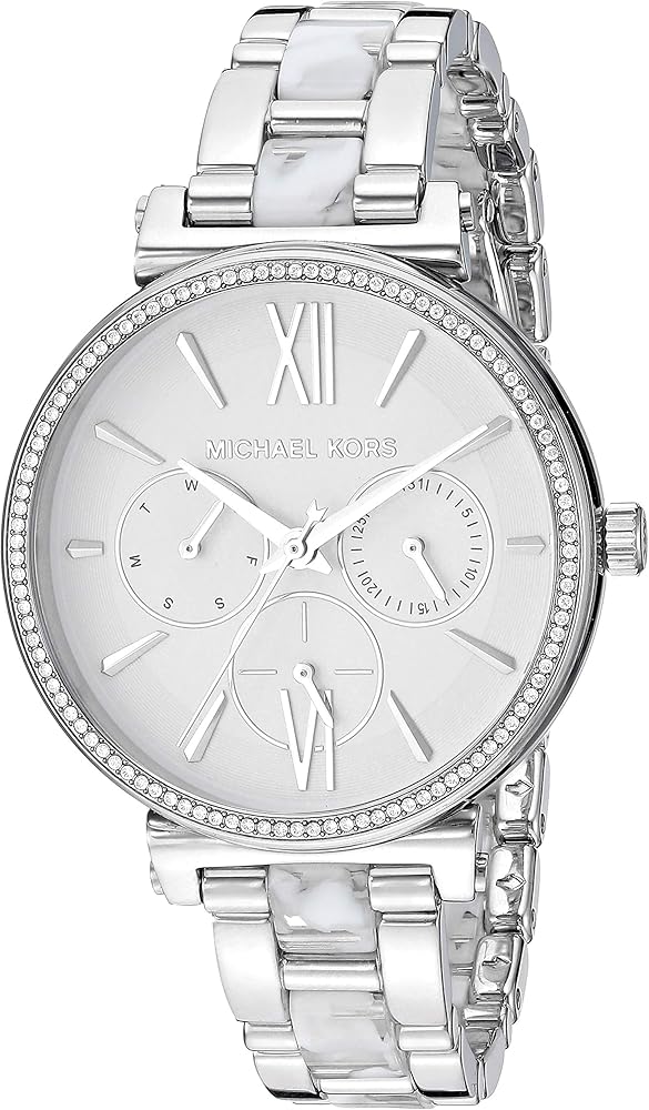 Michael Kors Sofie Analog White Dial Silver Steel Strap Watch For Women - MK4345 Buy Now By Michael Kors