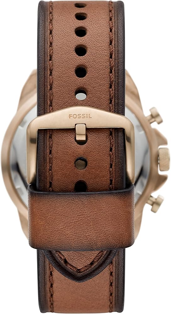 Fossil Bronson Chronograph Brown Dial Brown Leather Strap Watch for Men - FS5857 Buy Now By Fossil