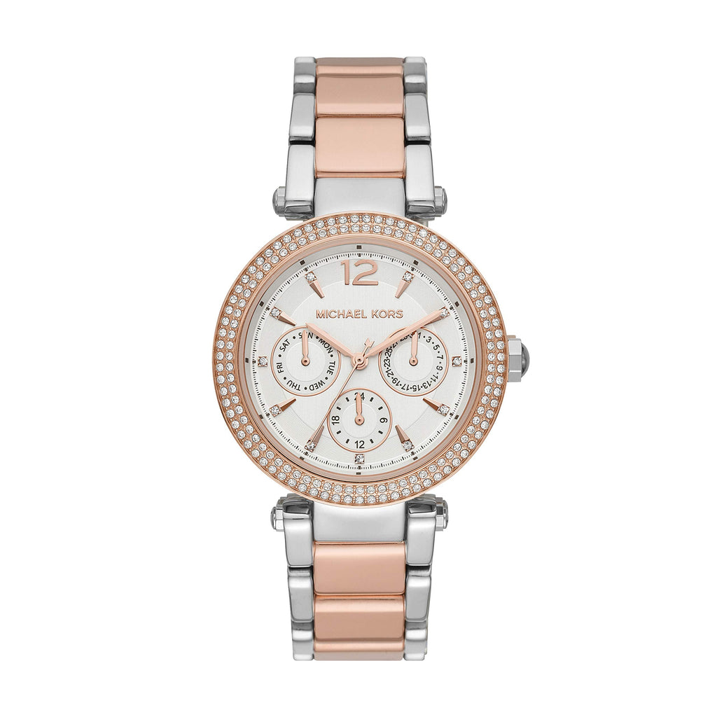 Michael Kors Parker White Dial Two Tone Steel Strap Watch for Women - MK5820 Buy Now By Michael Kors