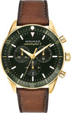 Movado Heritage Chronograph Green Dial Brown Leather Strap Watch For Men - 3650062 Buy Now By Movado