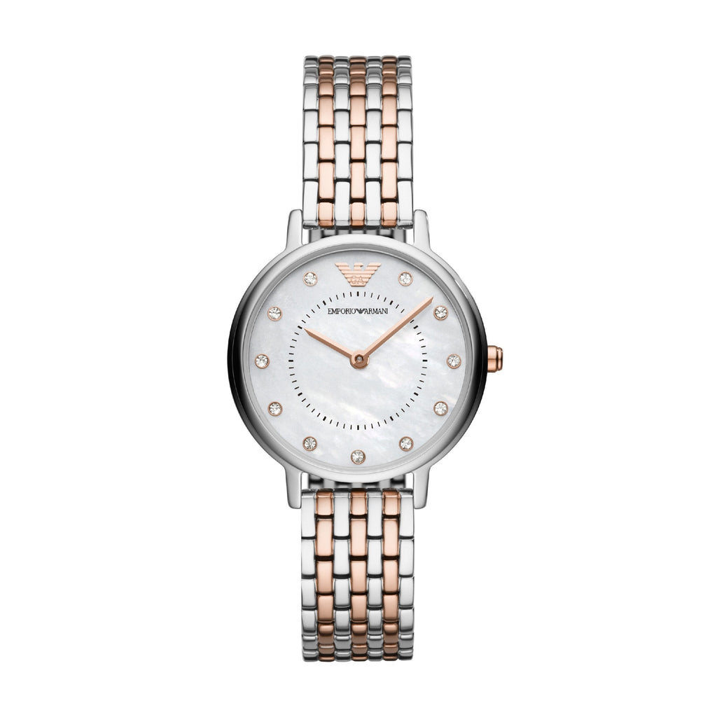 Emporio Armani Mother of Pearl Dial Two Tone Stainless Steel Watch For Women - AR11094 Buy Now By Emporio Armani
