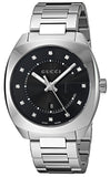 Gucci GG2570 Diamonds Black Dial Silver Steel Strap Watch For Women - YA142404 Buy Now By Gucci