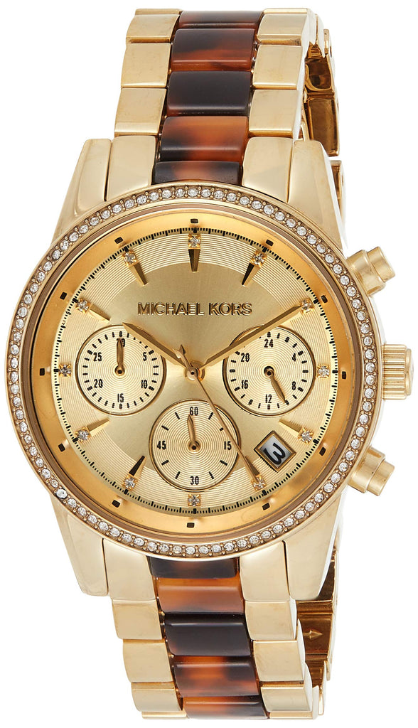 Michael Kors Ritz Gold Dial Two Tone Steel Strap Watch for Women - MK6322 Buy Now By Michael Kors