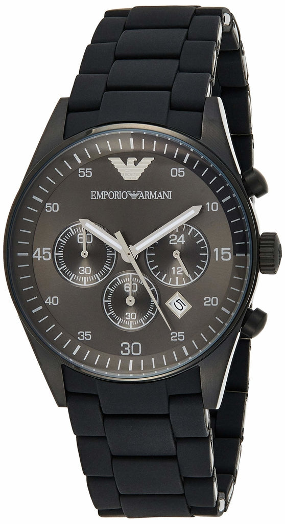 Emporio Armani Sportivo Chronograph Black Dial Black Stainless Steel Watch For Men - AR5889 Buy Now By Emporio Armani