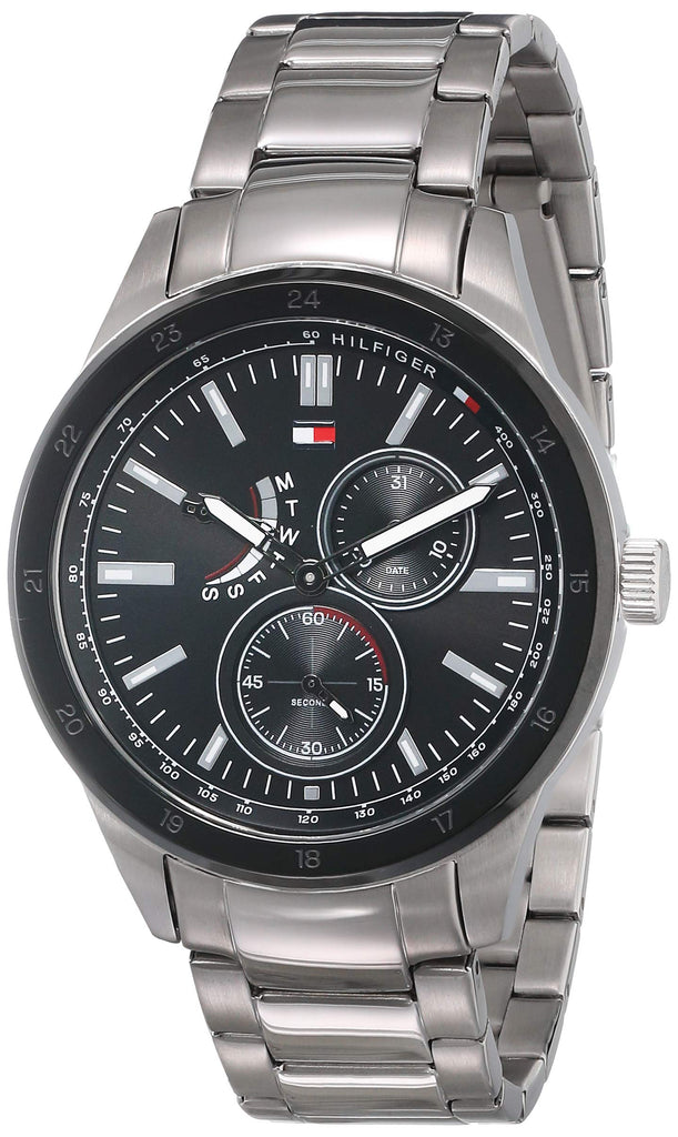 Tommy Hilfiger Austin Black Dial Silver Steel Strap Watch for Men - 1791639 Buy Now By Tommy Hilfiger