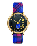 Versace V-Circle The Clans Edition Black Dial Red & Blue Leather Strap Watch for Women - VEBQ00218 Buy Now By Versace