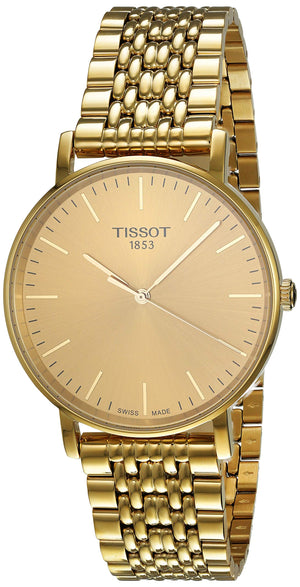 Tissot T Classic Everytime Medium Gold Dial Gold Mesh Bracelet Watch For Men - T109.410.33.021.00 Buy Now By Tissot