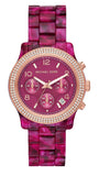 Michael Kors Runway Chronograph Red Dial Red Steel Strap Watch for Women - MK7425 Buy Now By Michael Kors