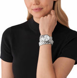 Michael Kors Runway 18K Rhodium Plated Triple Wrap Silver Dial Silver Steel Strap Watch for Women - MK7451 Buy Now By Michael Kors