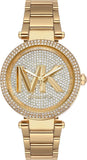Michael Kors Parker Analog Crystals Gold Dial Gold Steel Strap Watch For Women - MK7283 Buy Now By Michael Kors