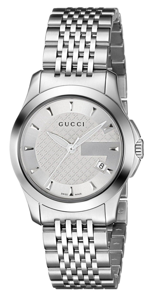 Gucci G Timeless Silver Dial Silver Steel Strap Watch For Women - YA126501 Buy Now By Gucci