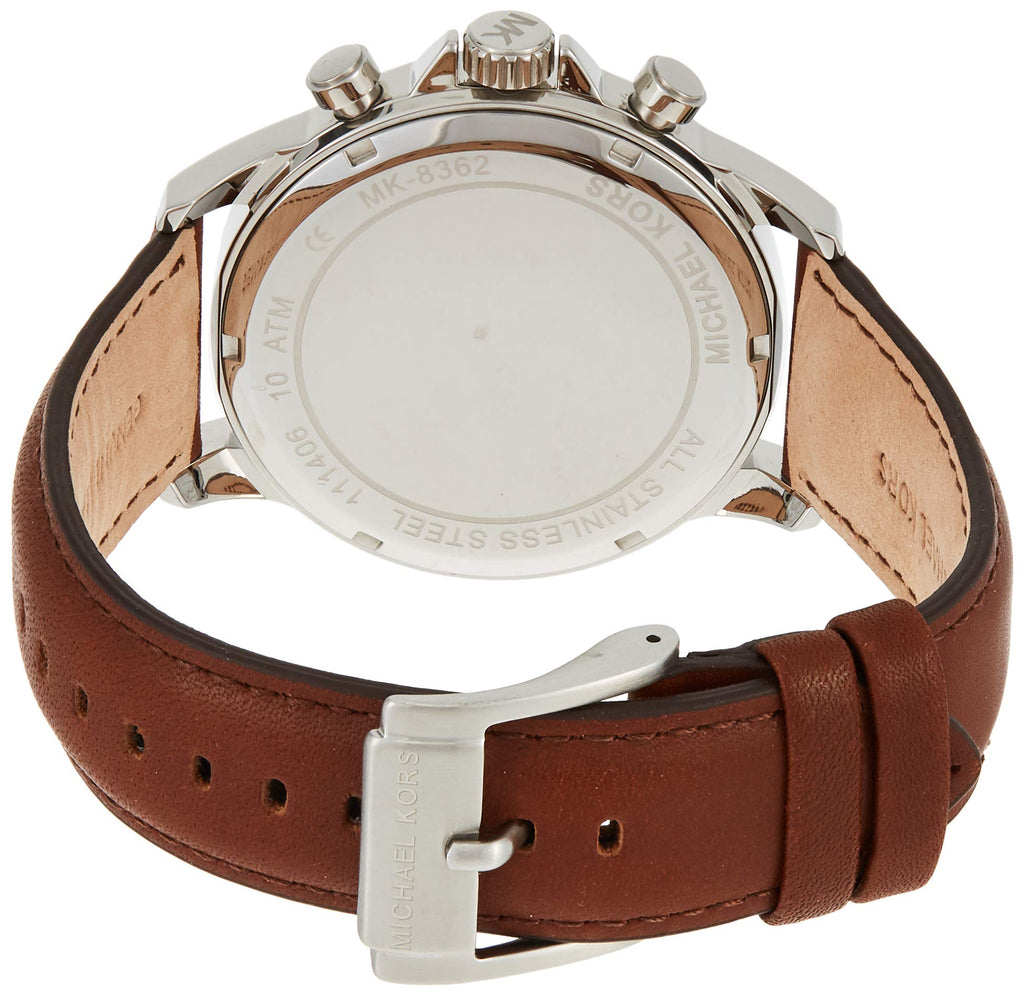 Michael Kors Gage Chronograph Blue Dial Brown Leather Strap Watch For Men - MK8362 Buy Now By Michael Kors