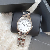 Marc Jacobs Henry Diamonds White Dial Silver Steel Strap Watch for Women - MBM3044 Buy Now By Marc Jacobs
