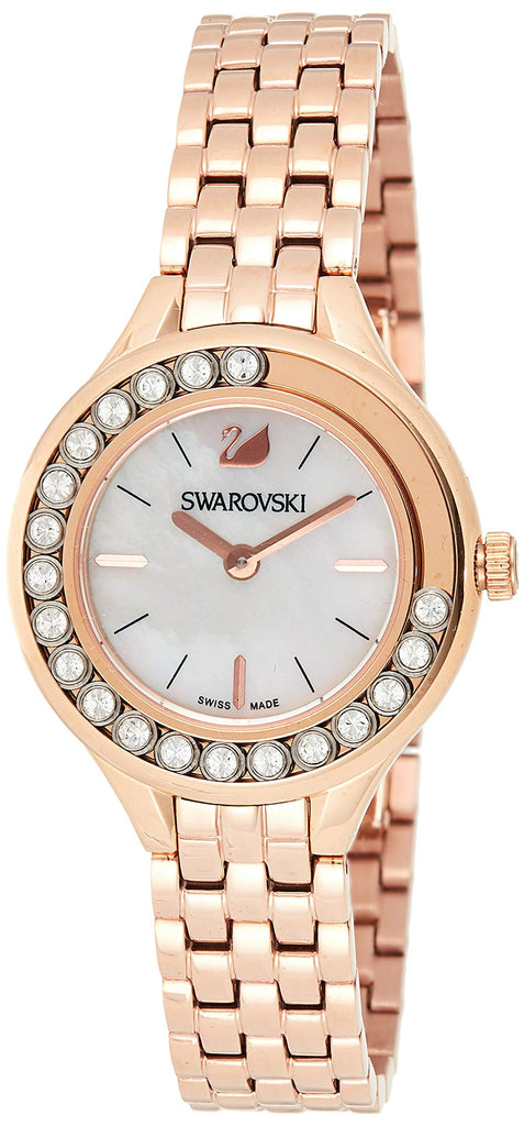 Swarovski Lovely Crystals Mother of Pearl Dial Rose Gold Steel Strap Watch for Women - 5261496 Buy Now By Swarovski