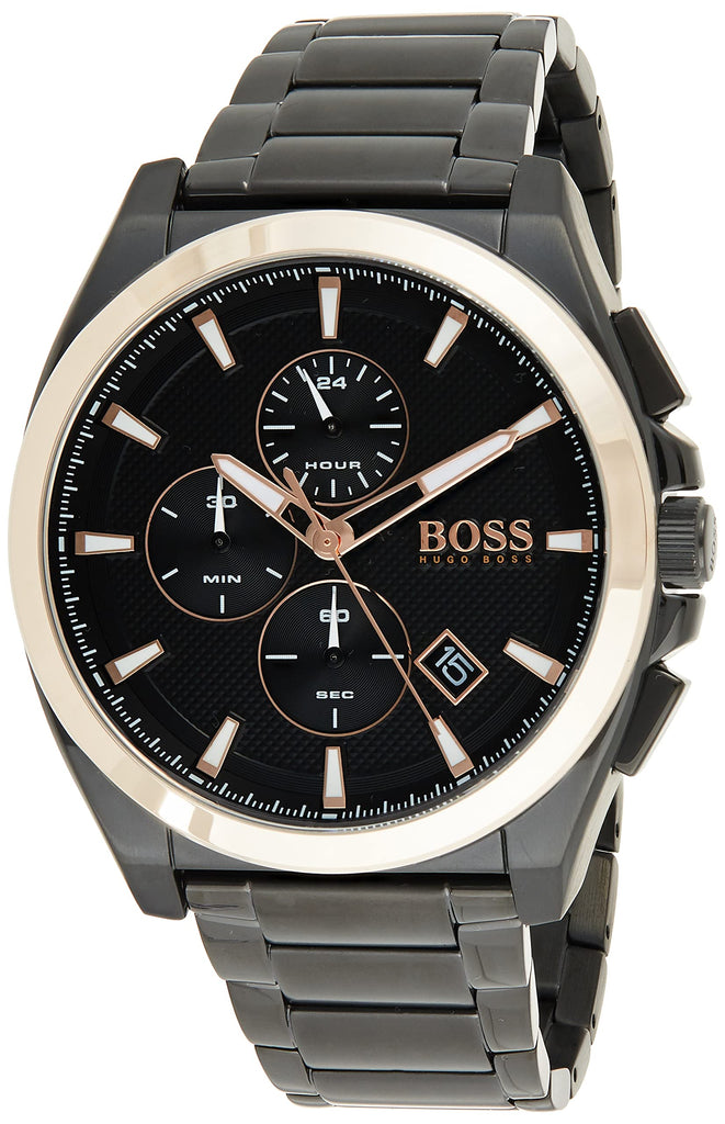 Hugo Boss Grandmaster Black Dial Black Steel Strap Watch for Men - 1513885 Buy Now By Hugo Boss