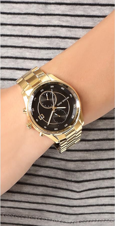 Michael Kors Blair Quartz Black Dial Gold Steel Strap Watch For Women - MK6497 Buy Now By Michael Kors