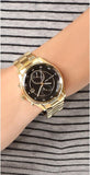 Michael Kors Blair Quartz Black Dial Gold Steel Strap Watch For Women - MK6497 Buy Now By Michael Kors
