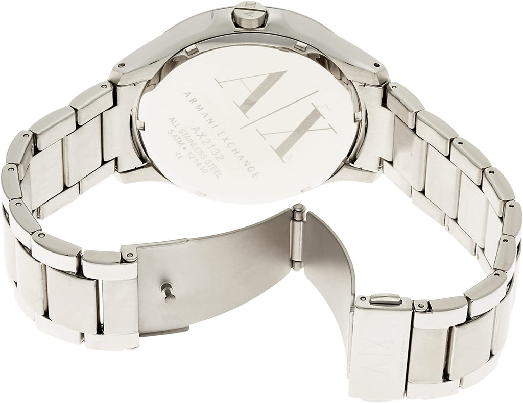 Armani Exchange Hampton Chronograph Blue Dial Silver Steel Strap Watch For Men - AX2132 Buy Now By Armani Exchange