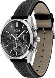 Hugo Boss Champion Black Dial Black Leather Strap Watch for Men - 1513816 Buy Now By Hugo Boss