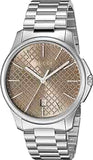 Gucci G Timeless Quartz Brown Dial Silver Steel Strap Watch for Men - YA126317 Buy Now By Gucci