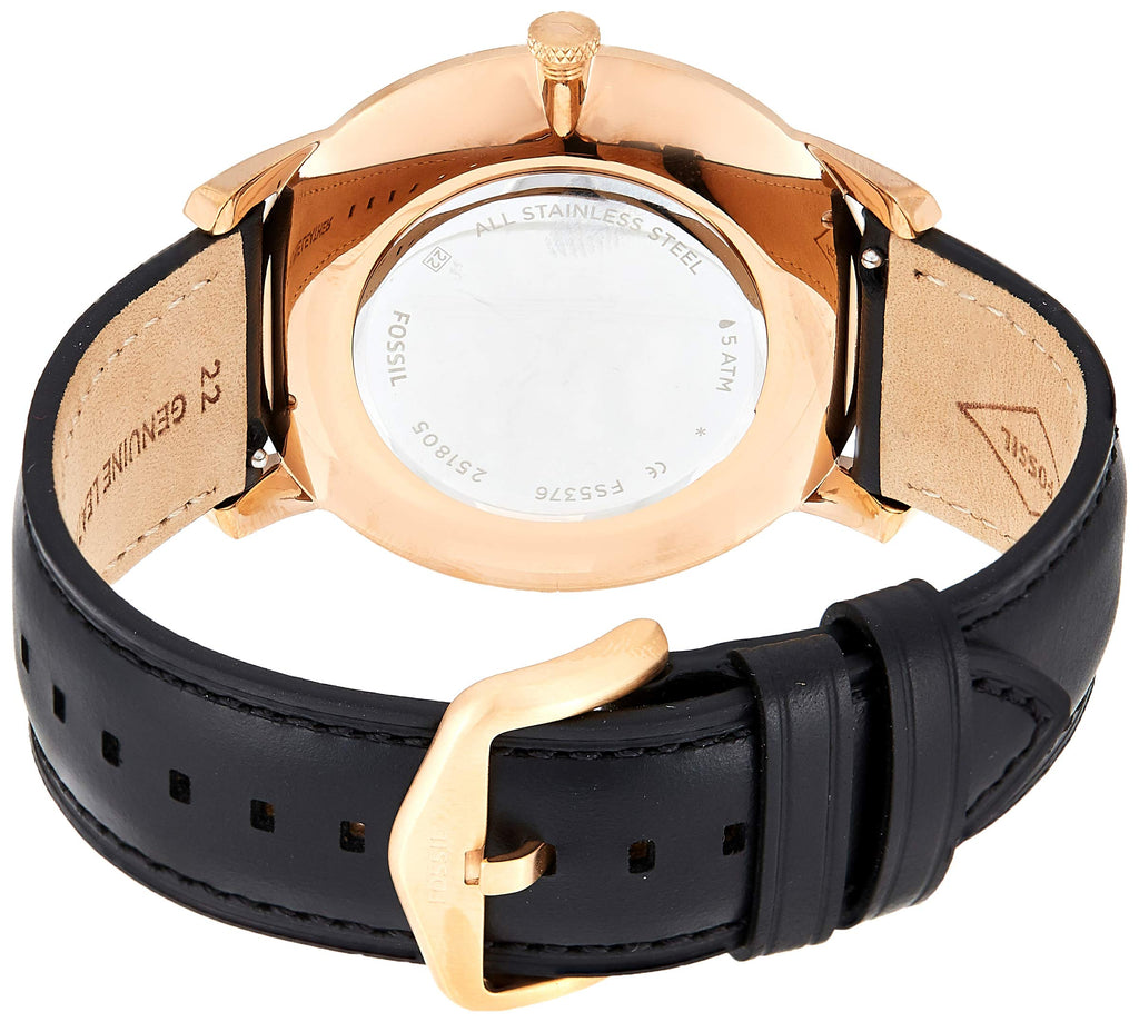 Fossil The Minimalist Black Dial Black Leather Strap Watch for Men - FS5376 Buy Now By Fossil