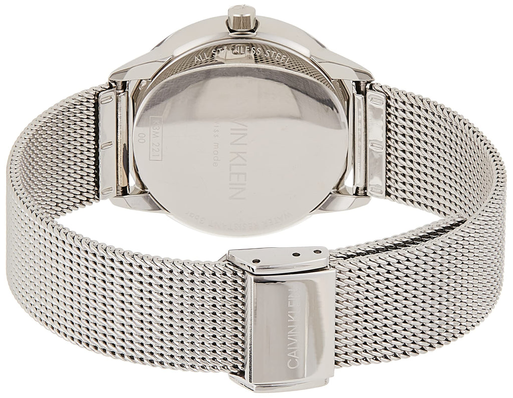 Calvin Klein Minimal SIlver Dial Silver Mesh Bracelet Watch for Women - K3M221Y6 Buy Now By Calvin Klein