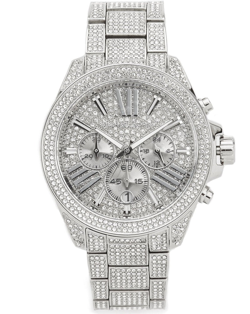 Michael Kors Wren Chronograph Crystals Silver Dial Silver Steel Strap Watch For Women - MK6317 Buy Now By Michael Kors